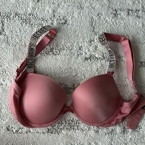 Victoria’s Secret pink bra with rhinestones 32C